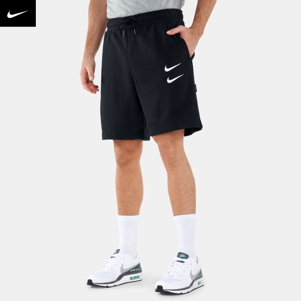 NIKE - Quần ngắn thể thao nam nữ Nike NSW French Terry Double Swoosh Short - Đen
