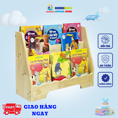 Kệ Đựng Sách Cho Bé Bằng Gỗ Benrikids