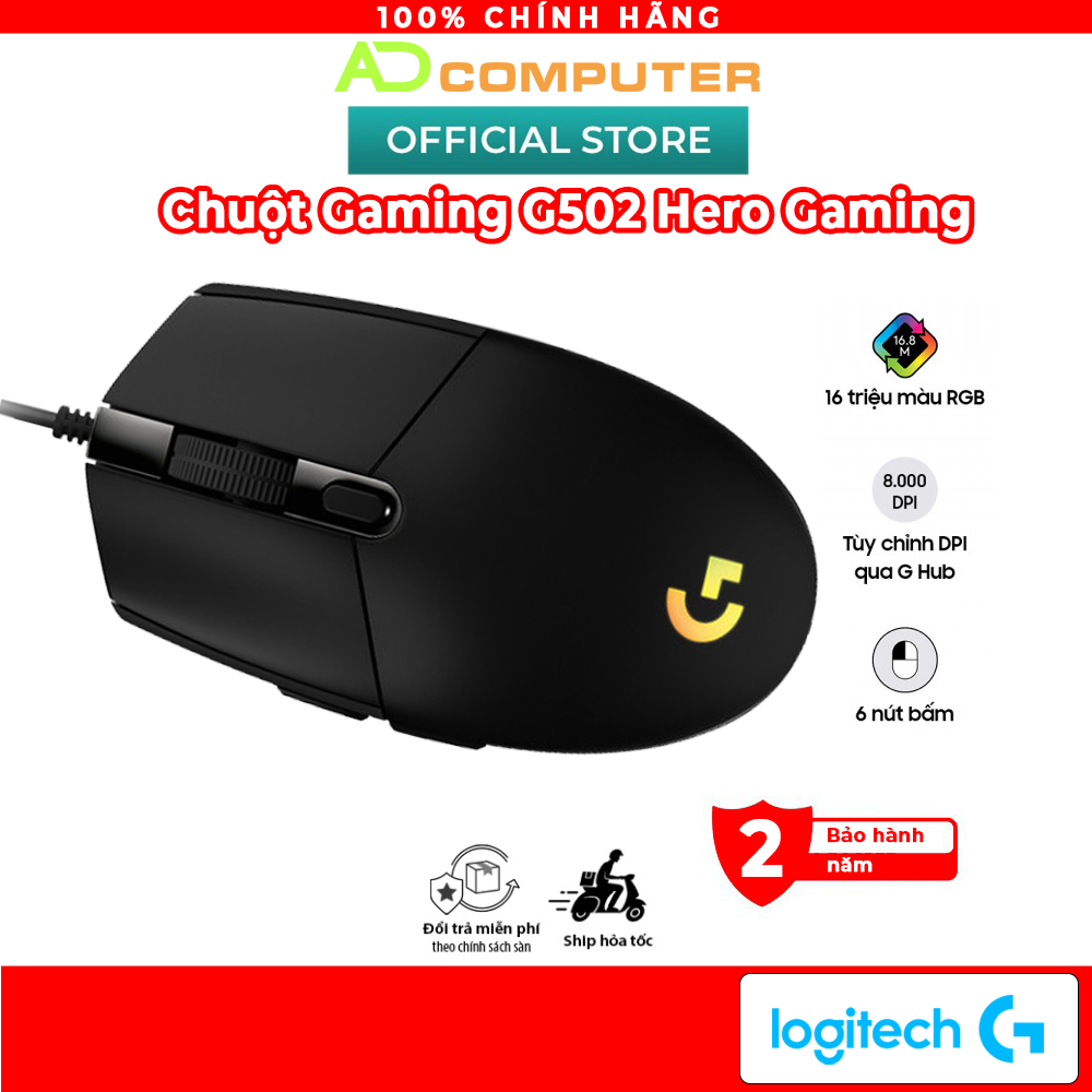 Chuột Logitech G102 G203 Lightsync RGB Black