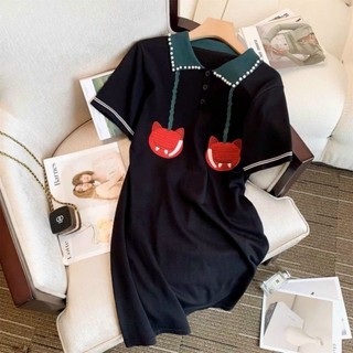 ĐẦM LEN THÊU CỔ KẾT HỘT CHÂU
