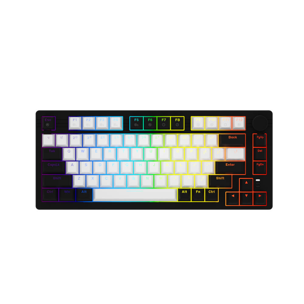 Bàn phím cơ Dareu EK75 Multiled, Type-C  Black White