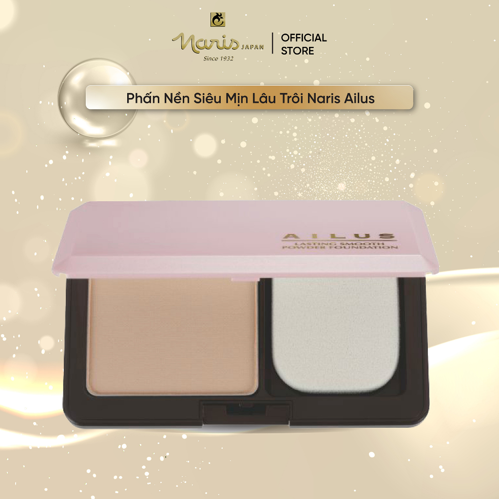 Phấn Nền Siêu Mịn Lâu Trôi Naris Ailus Lasting Smooth Powder Foundation 10g