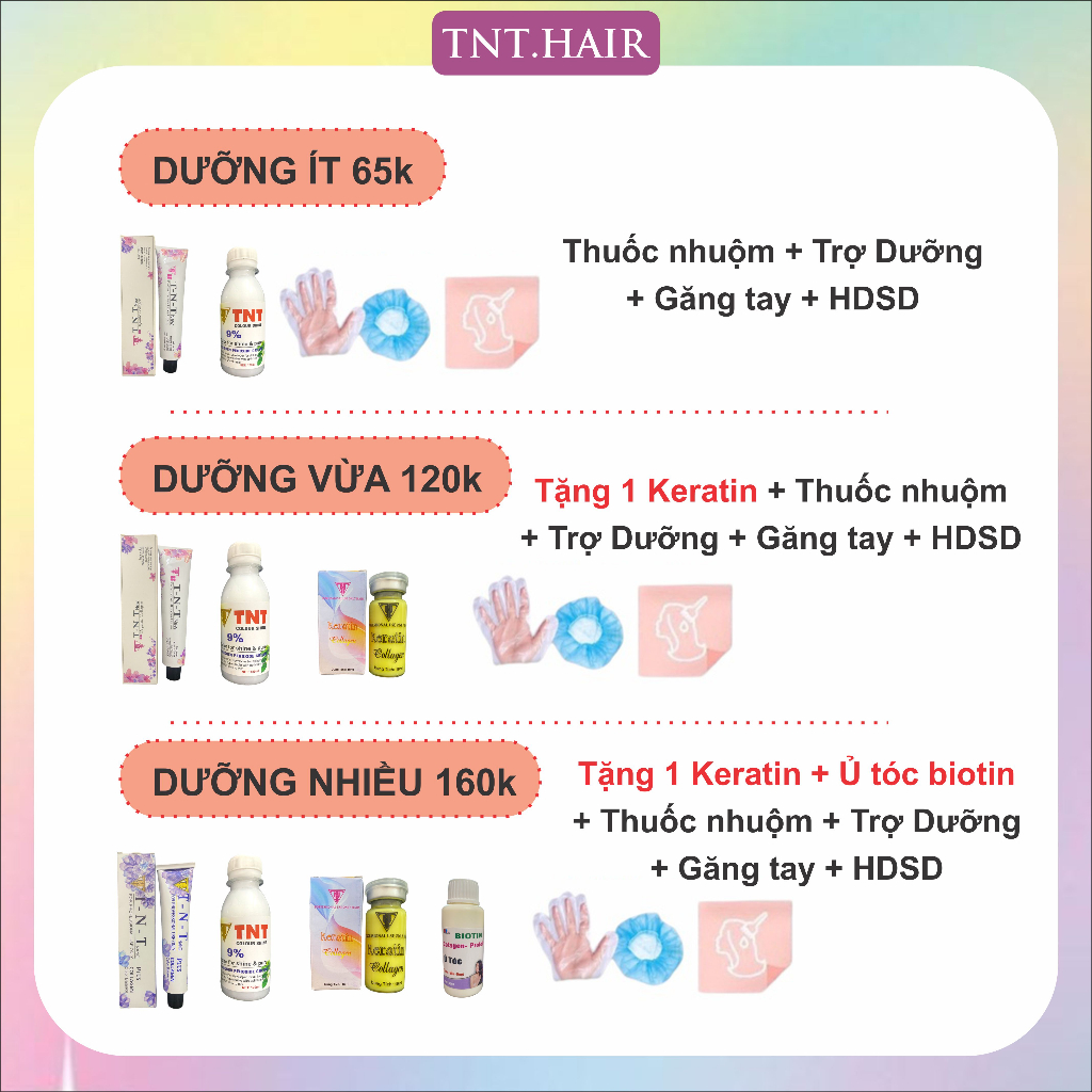 Thuốc Nhuộm Tóc Màu HỒNG TÂY, HỒNG PASTEL, kem nhuộm tóc tại nhà tặng kèm găng tay, chùm đầu | TNT.HAIR