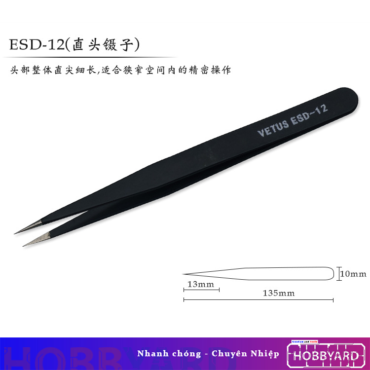 Nhíp siêu nhọn Vetus dùng trong lắp ráp mô hình, linh kiện