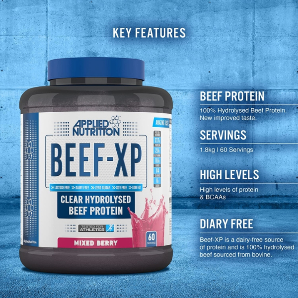 Bột protein thịt bò thủy phân Beef XP Protein Applied Nutrition phát triển cơ bắp 1.8kg