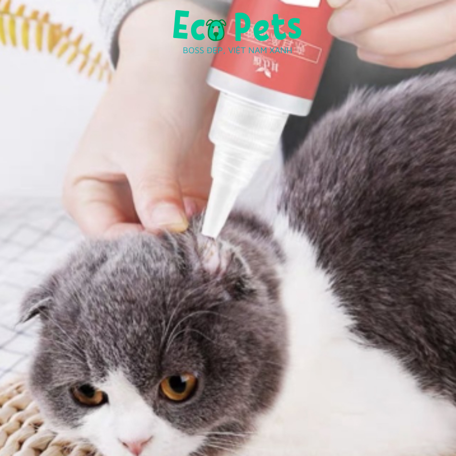 Dung dịch nhỏ tai mắt dorrikey ECOPETS, làm sạch tai và ngăn ngừa viêm tai hạn chế chảy nước mắt đổ ghèn chó mèo 60ml