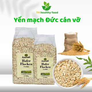 Yến mạch Đức tươi cán vỡ ăn kiêng túi 500gram, Yến mạch ăn liền Hafer Flocken cán dẹt nguyên chất