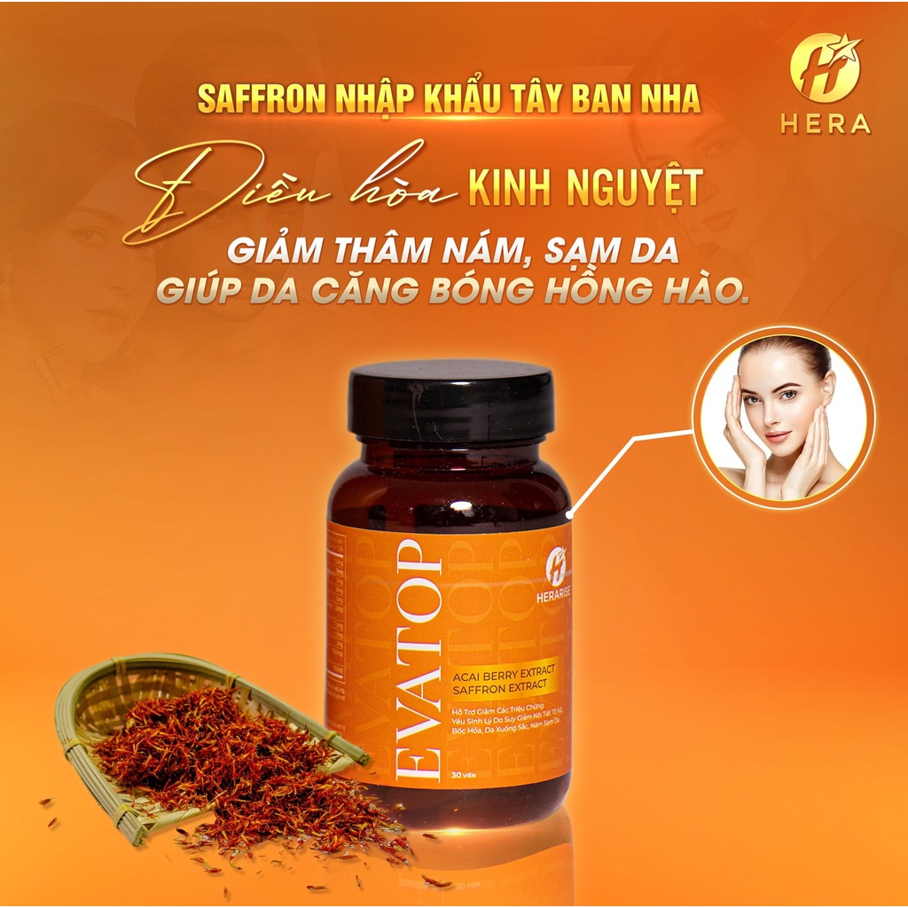 Viên uống bổ sung nội tiết tố Evatop chính hãng đẹp da Tăng cường sinh lý nữ, giảm khô hạn