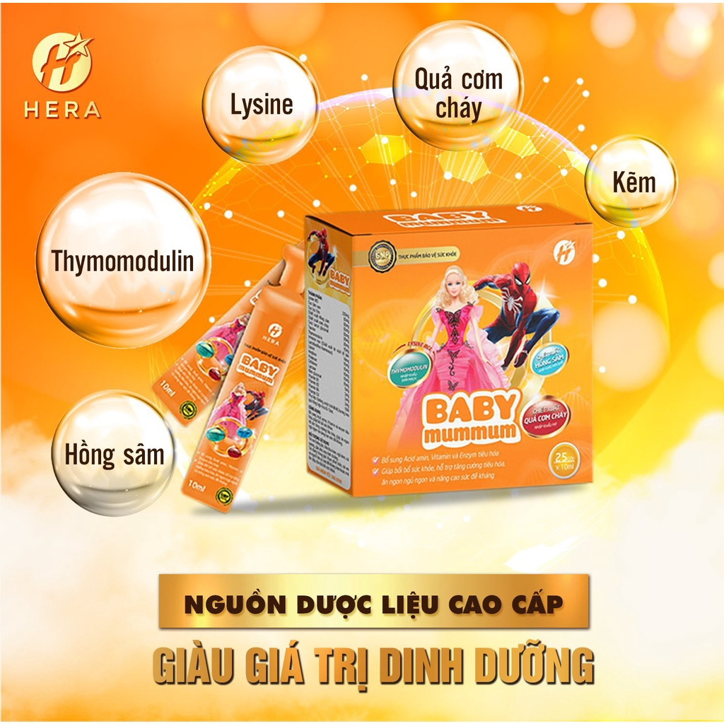 Siro ăn ngon  BABY MUMMUM Hera cho bé giúp hấp thụ tiêu hoá tăng sức để kháng