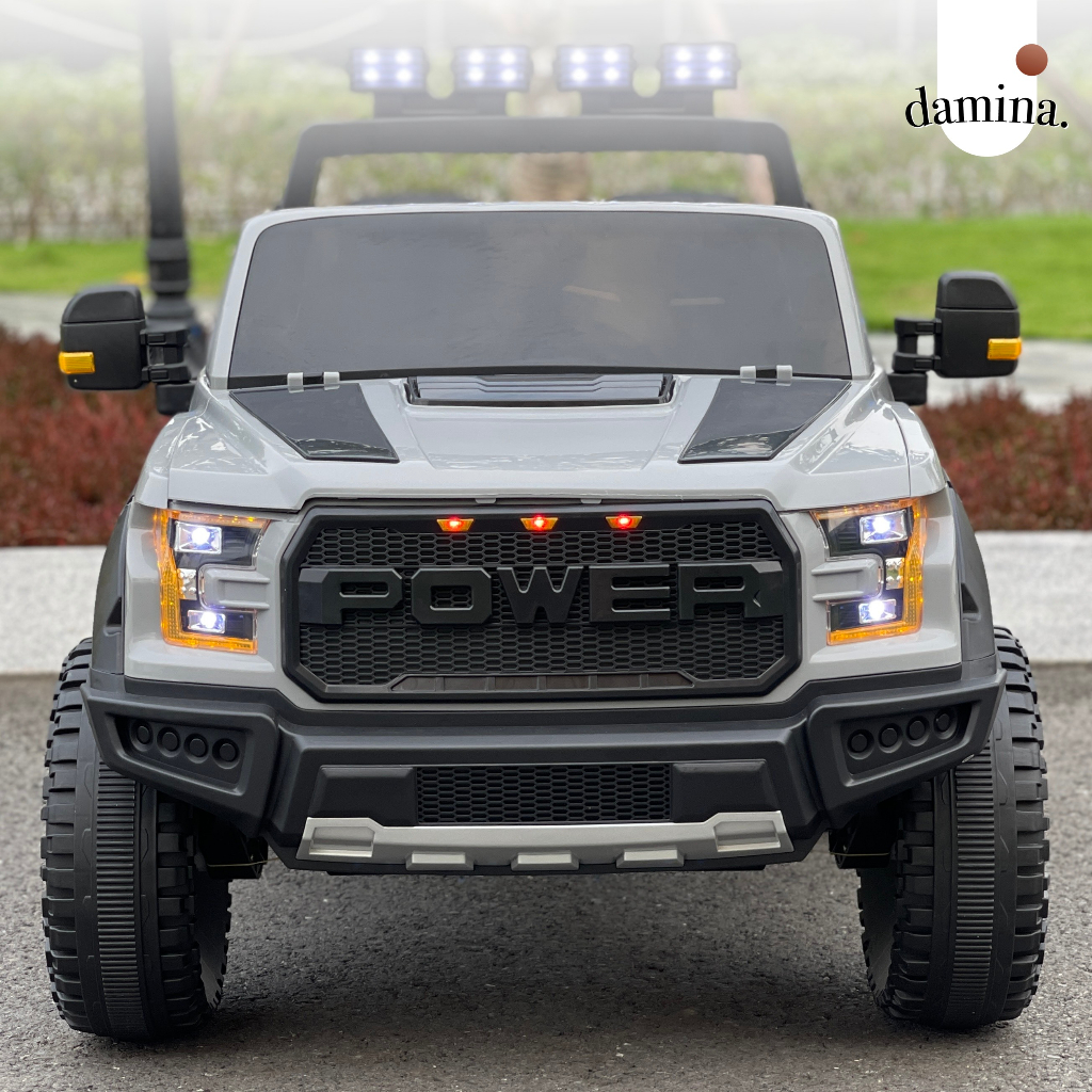Xe ô tô điện trẻ em Ford F150 Raptor XHDF150 | Tải trọng 70KG | 4 động cơ | Ghế nệm da | Damina