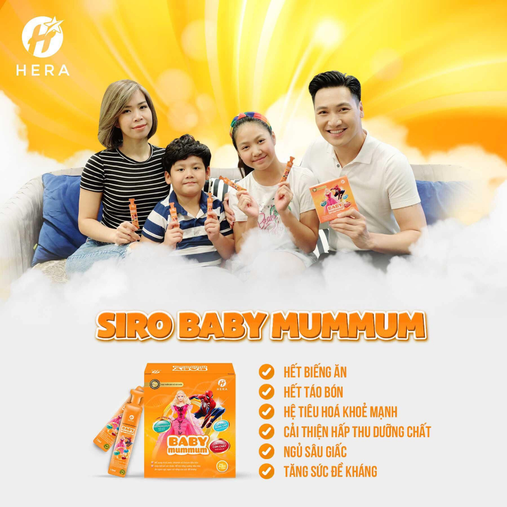 Siro ăn ngon  BABY MUMMUM Hera cho bé giúp hấp thụ tiêu hoá tăng sức để kháng