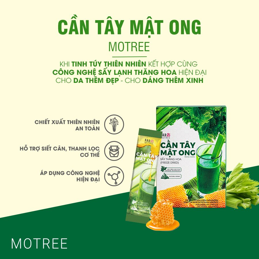 Bột Cần Tây Sấy Lạnh Motree giúp giảm cân