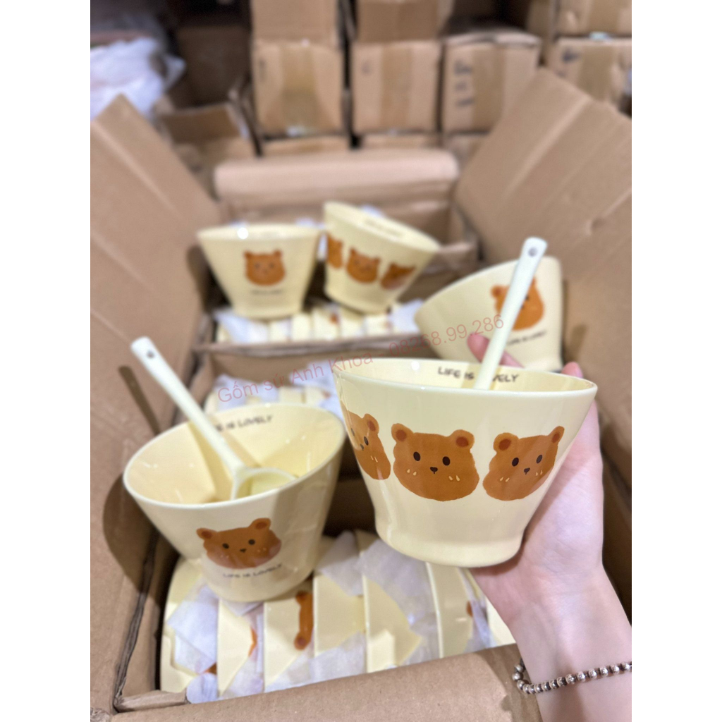 Bát Ăn Cơm Bát Chè Đĩa Sứ Chén Dĩa Sứ Dễ Thương Cute Decor Cao Cấp Dáng Nón Họa Tiết Xinh Yêu Gomsudecor21