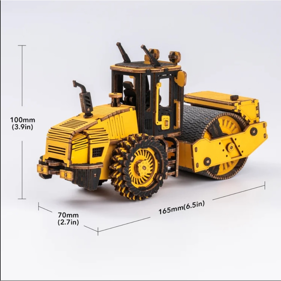 Mô Hình Đồ Chơi Lắp Ráp Gỗ 3D: Xe Lu