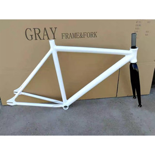  Khung xe đạp Fixed gear nhôm Noname màu Trắng 