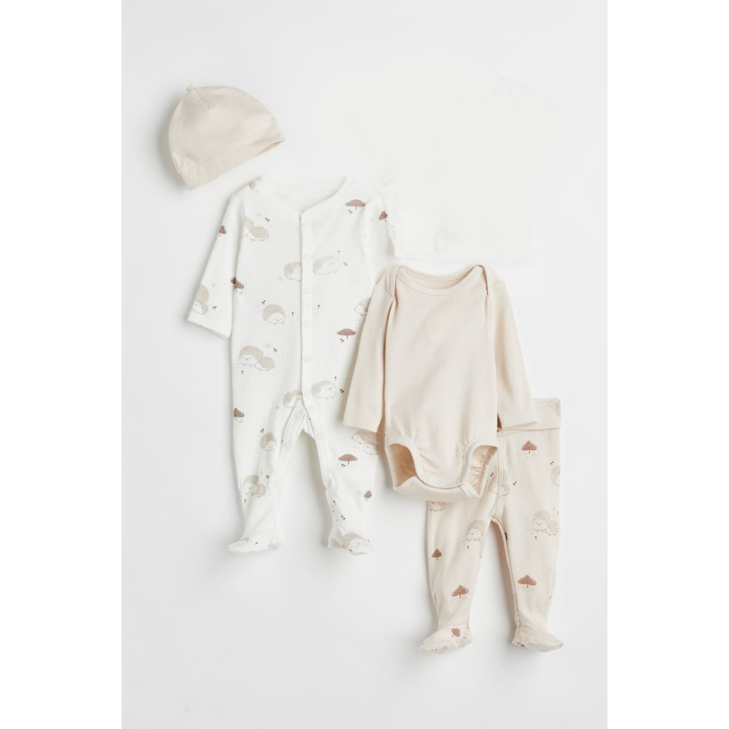 Set 5 chi tiết quần áo sơ sinh 0932175015 HM H&M_authentic