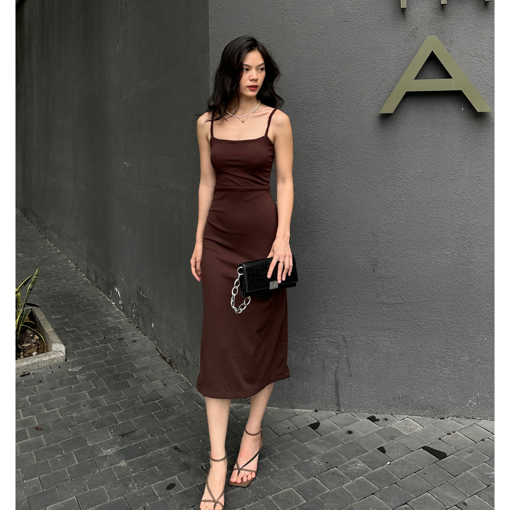 ĐẦM THUN BODY NÂU