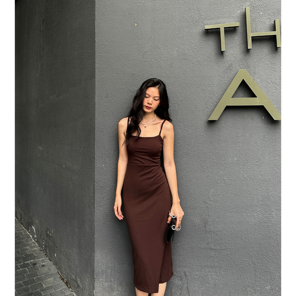 ĐẦM THUN BODY NÂU