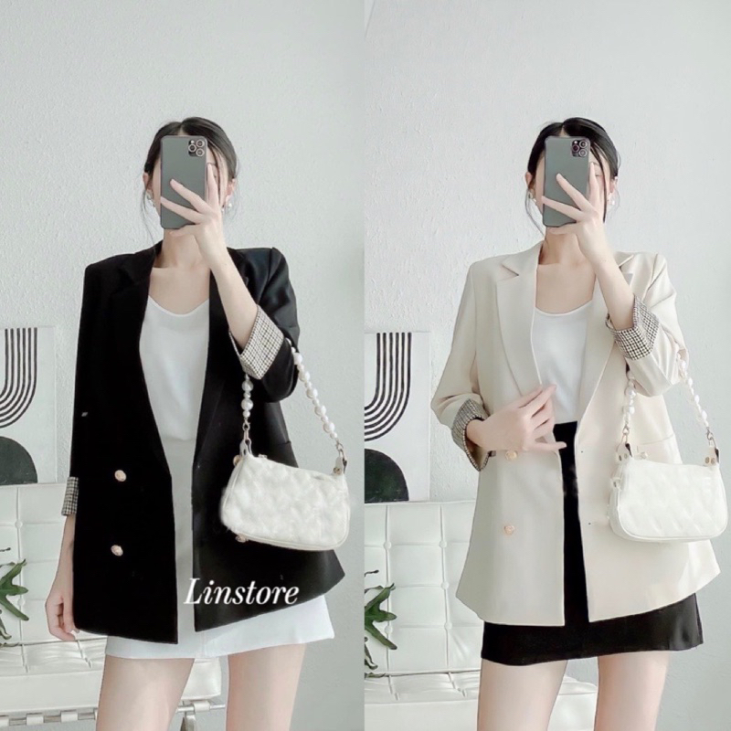 Áo blazer nữ,vest khoác ngoài phong cách Hàn Quốc loại 1  Linstore thiết kế A1