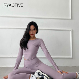 Áo thun tay dài ryactive - ryasoft longsleeves croptop màu tím nhạt