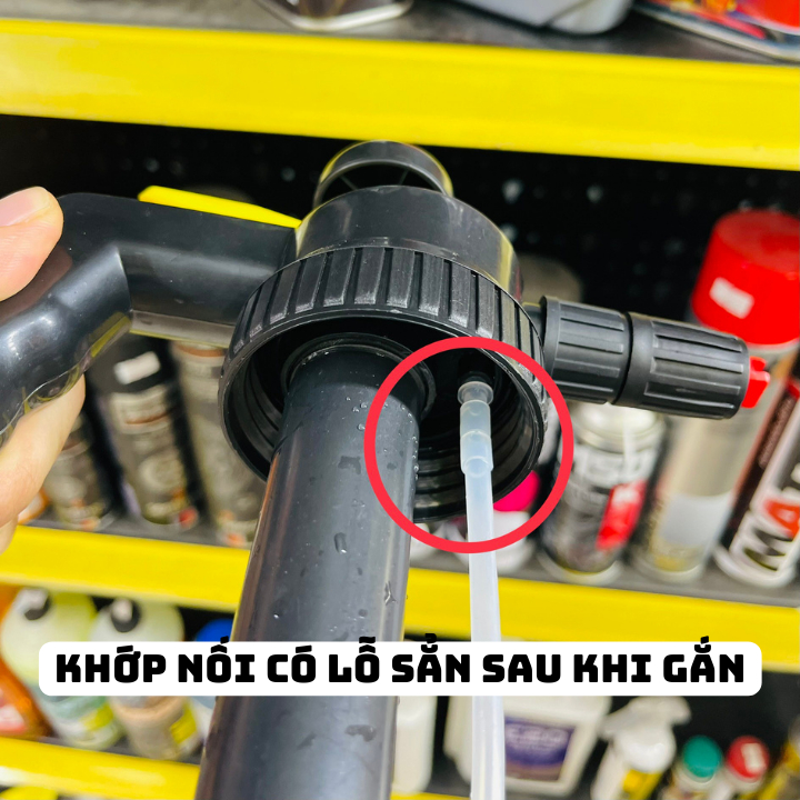 Đầu Tạo Bọt Tuyết Rửa Xe Máy Xe Oto Tại Nhà - Gắn Bình Xịt Rửa Xe Bọt Tuyết Cầm Tay