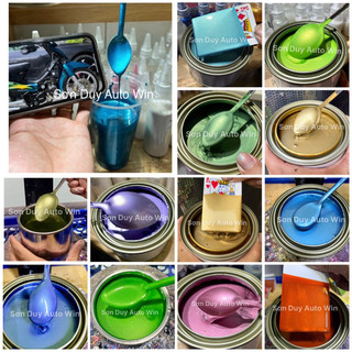 Sơn màu nhũ đủ loại - Sơn 1k đóng lon 250g . Shopsanphamchamsocxe