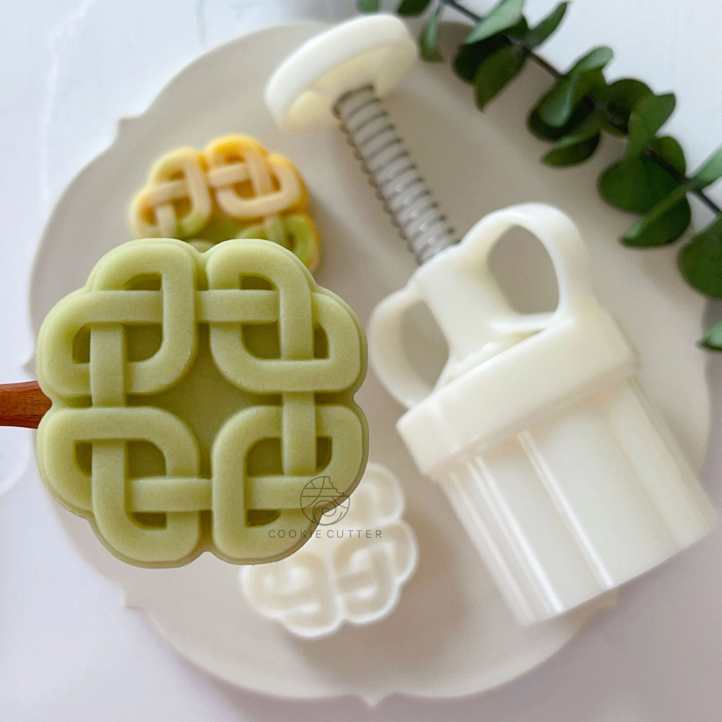 ❤️Mẫu 2023❤️ Khuôn trung thu 1 mặt Nút thắt cát tường / KTT131