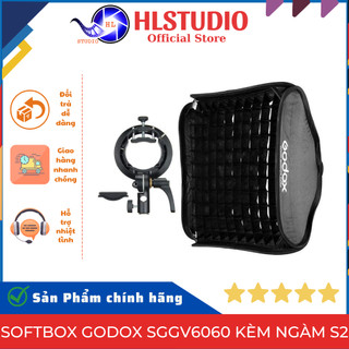 Softbox Godox SGGV6060 Phân Tán Ánh Sáng Mềm Mại, Kèm Ngàm S2 Tiện Lợi HL Studio