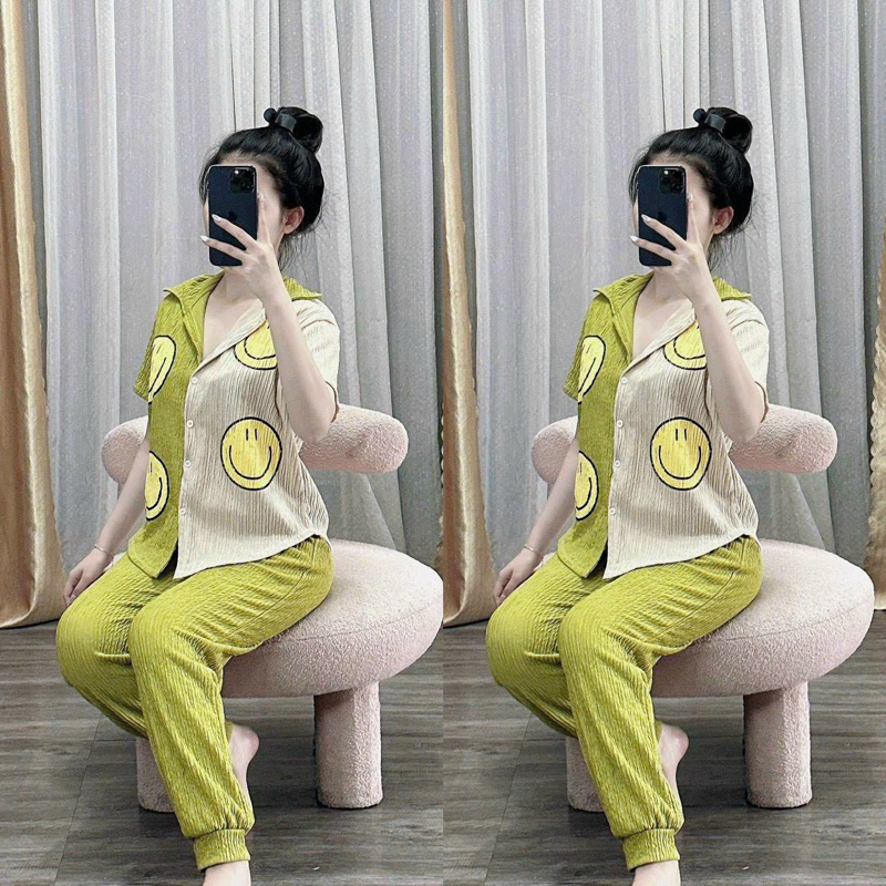 Sét bộ thun xốp quần bo chun _có túi quần bộ nữ mặc nhà đi chơi dễ thương _mẫu hot trend _ Sen boutique