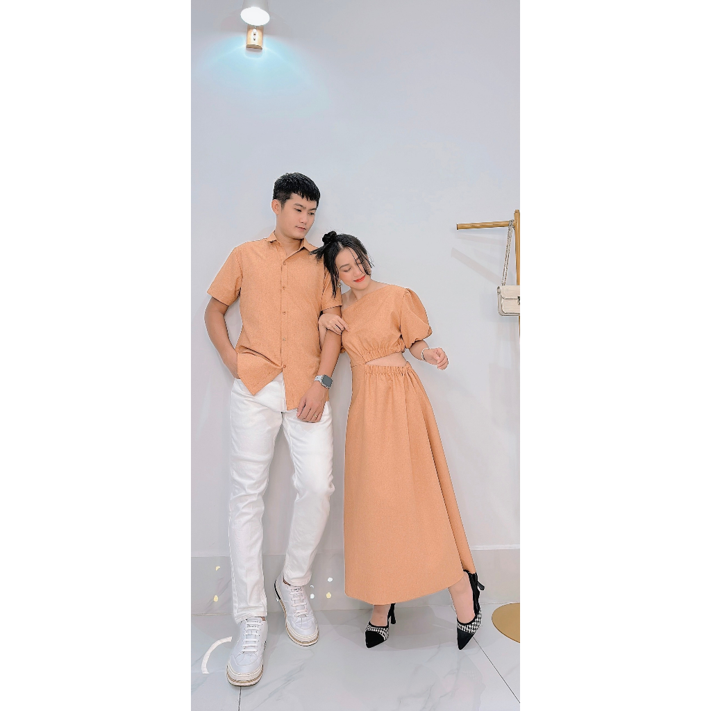 Set đồ đôi nam nữ đi biển cao cấp thời trang Miamo MO028