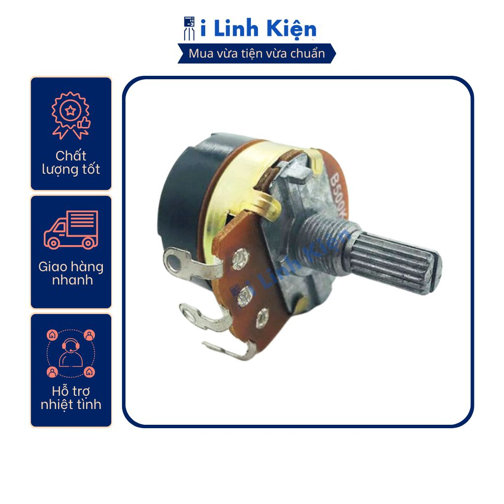 Chiết áp công tắc 500K WH138-1 B500K chất lượng tốt