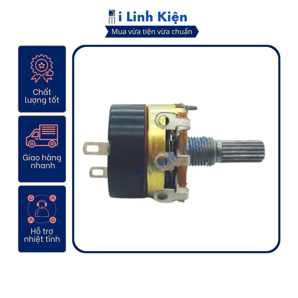 Chiết áp công tắc 500K WH138-1 B500K chất lượng tốt