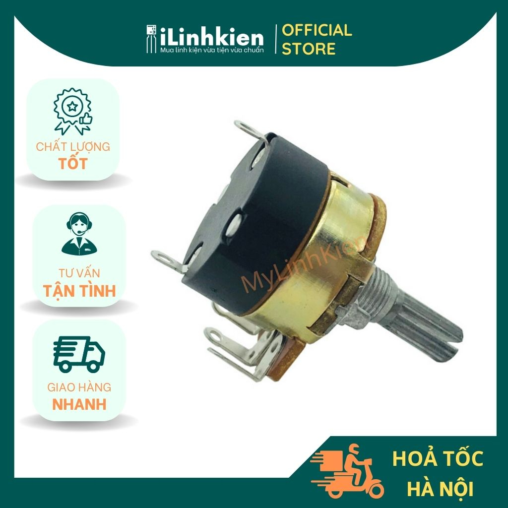 Chiết áp công tắc 500K WH138-1 B500K chất lượng cao.