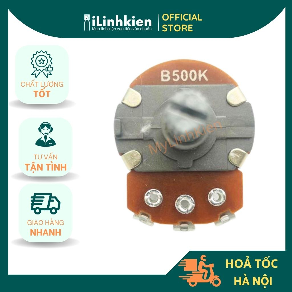 Chiết áp công tắc 500K WH138-1 B500K chất lượng cao.