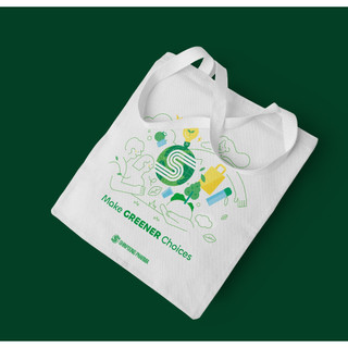 Túi vải shinpoong - quà tặng không bán - 1 túi eco bag