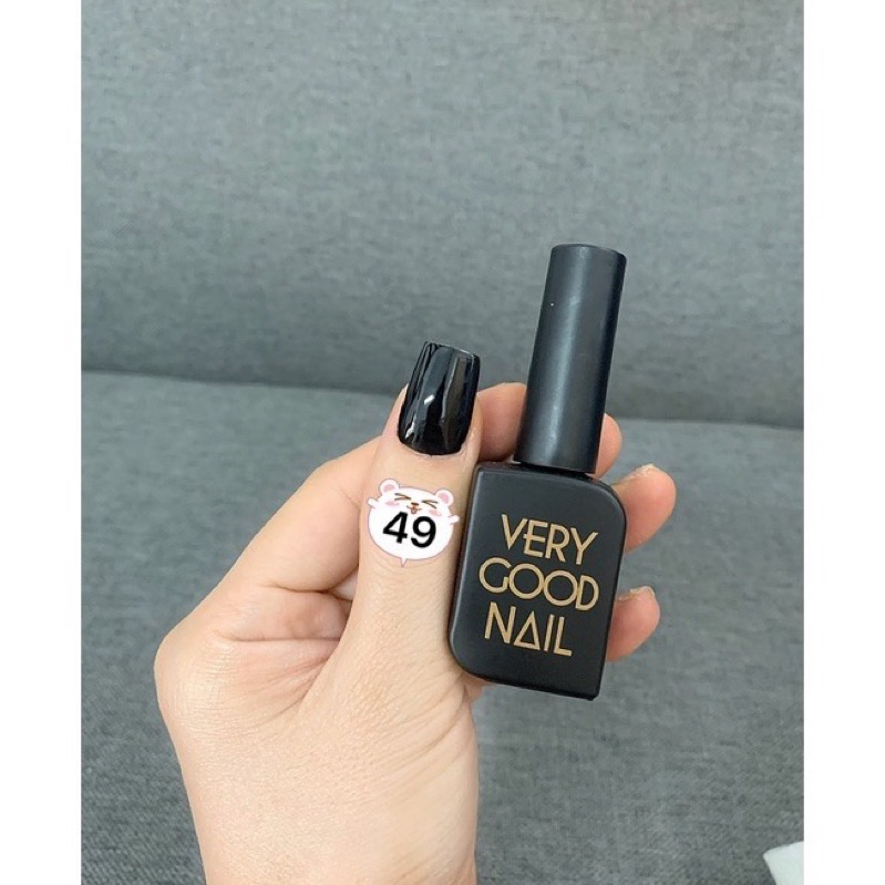 Sơn gel very good nail màu đen trắng đỏ mận màu hot chuẩn màu sơn base, top