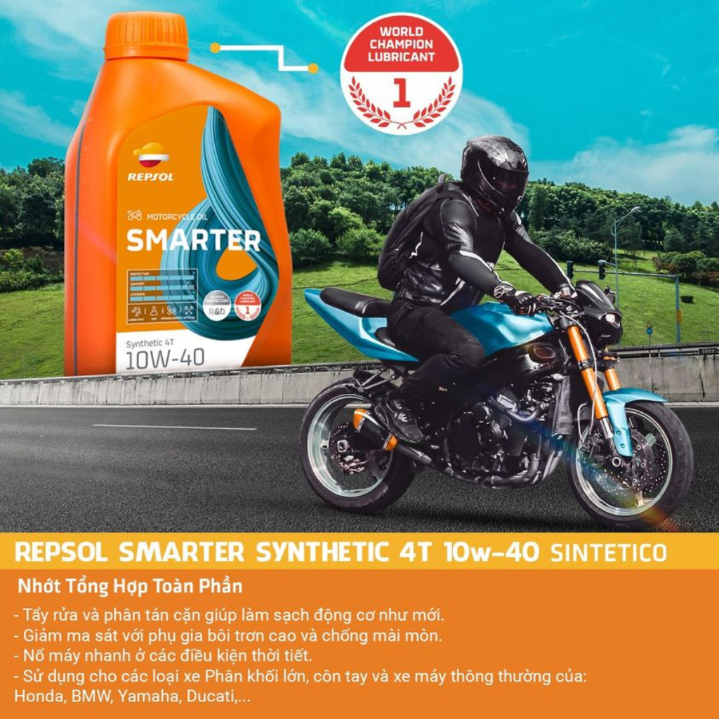 Nhớt Xe Máy Repsol Smarter 10w40 Full Synthetic