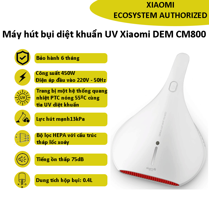 [Bản quốc tế] Máy hút bụi diệt khuẩn UV Xiaomi DEM CM800