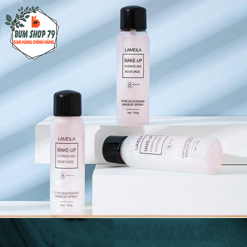 Xịt khóa makeup có nhũ giúp giữ lớp trang điểm lâu trôi, Khóa nền makeup kiểm soát dầu đồng thời giúp dưỡng ẩm cho da
