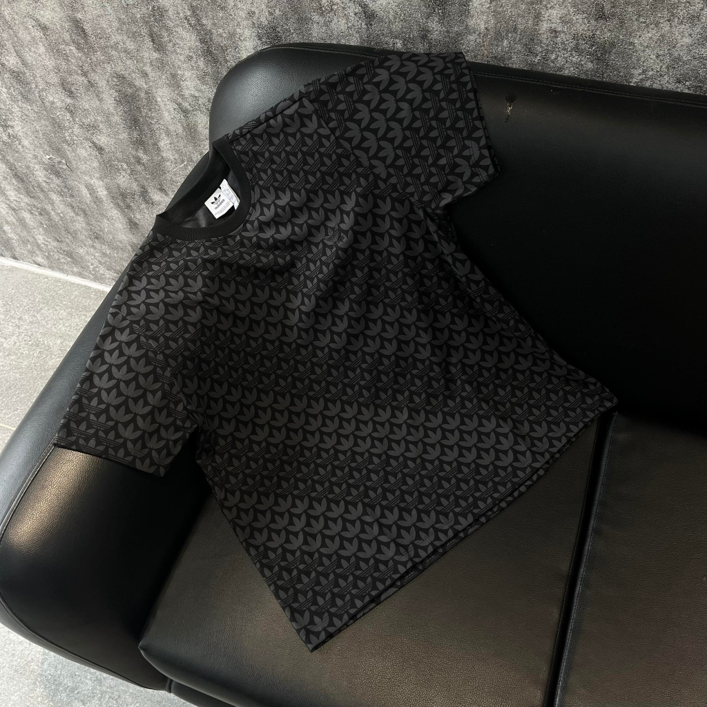 Áo Chính Hãng Adidas Monogram Ba Lá Shop Xám Store