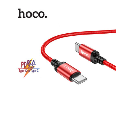 Cáp sạc Hoco X89 TypeC to TypeC PD60W sạc nhanh 3.0A, truyền dữ liệu, dây bọc dù chống đứt, gãy gập. dài 100CM