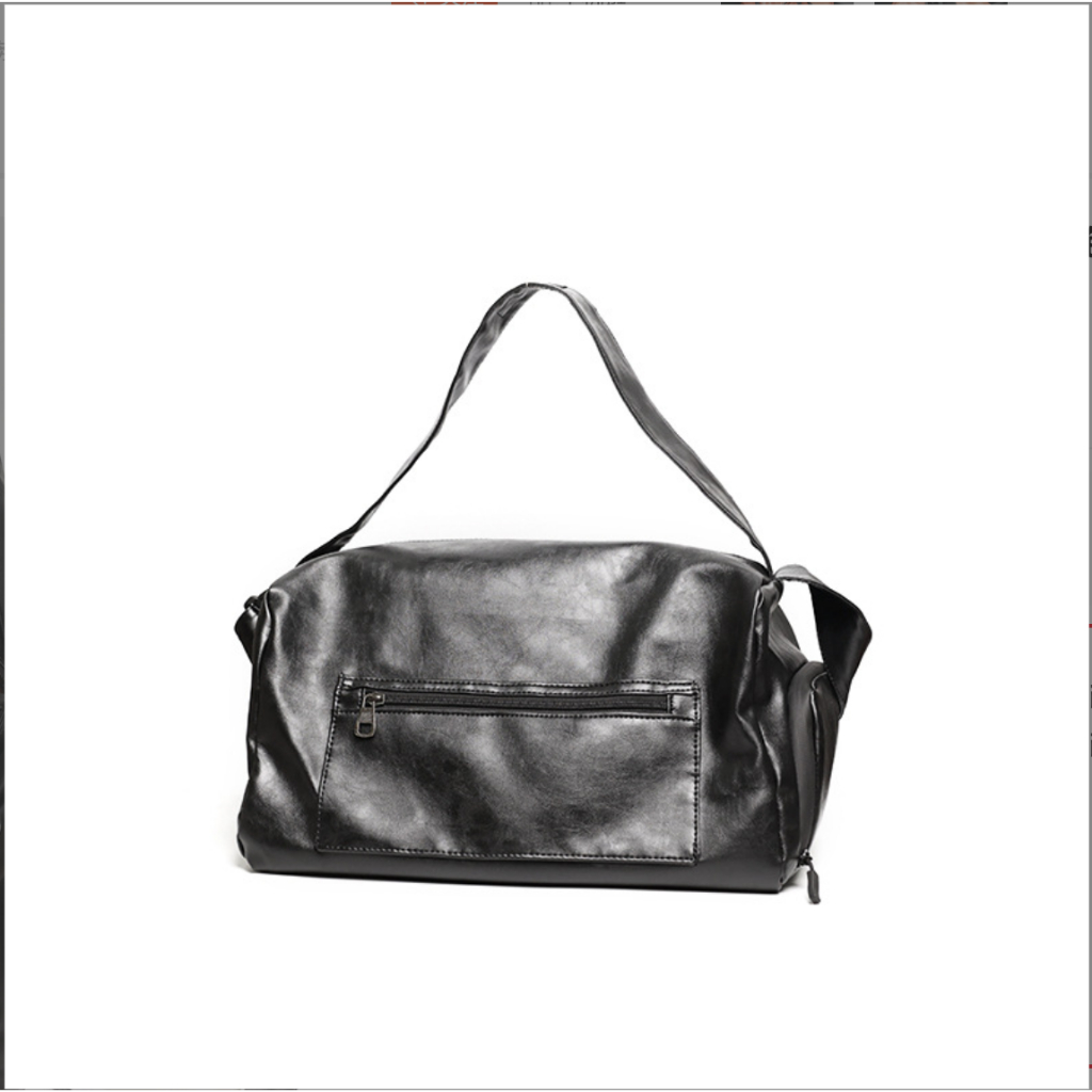 Kích thước 22x25x40 cm.  Túi Xách Hành Lý Có Dây Đeo Cỡ Lớn Chất Liệu Da Cho Nam