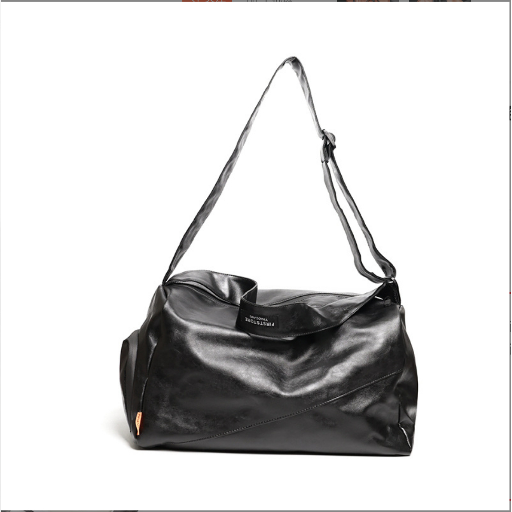 Kích thước 22x25x40 cm.  Túi Xách Hành Lý Có Dây Đeo Cỡ Lớn Chất Liệu Da Cho Nam