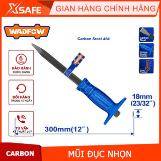 Mũi đục nhọn WADFOW Mũi đục 4mm thép carbon siêu cứng, đục tường, sắt, gỗ, bê tông