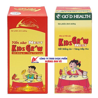 SIRO YẾN SÀO KIDGROW - KIDS GR’W NEST - YẾN SÀO NEST KID GR'W-HẾT BIẾNG ĂN, TĂNG HẤP THU