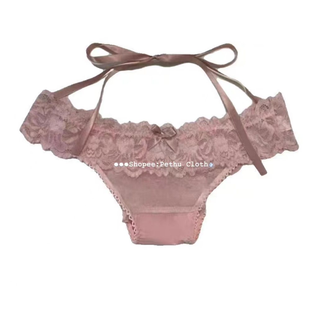 （Q1,HCM）Quần lót ren nữ sexy đan dây sau lọt khe cao cấp chất ren đen + trắng + hồng--Rose