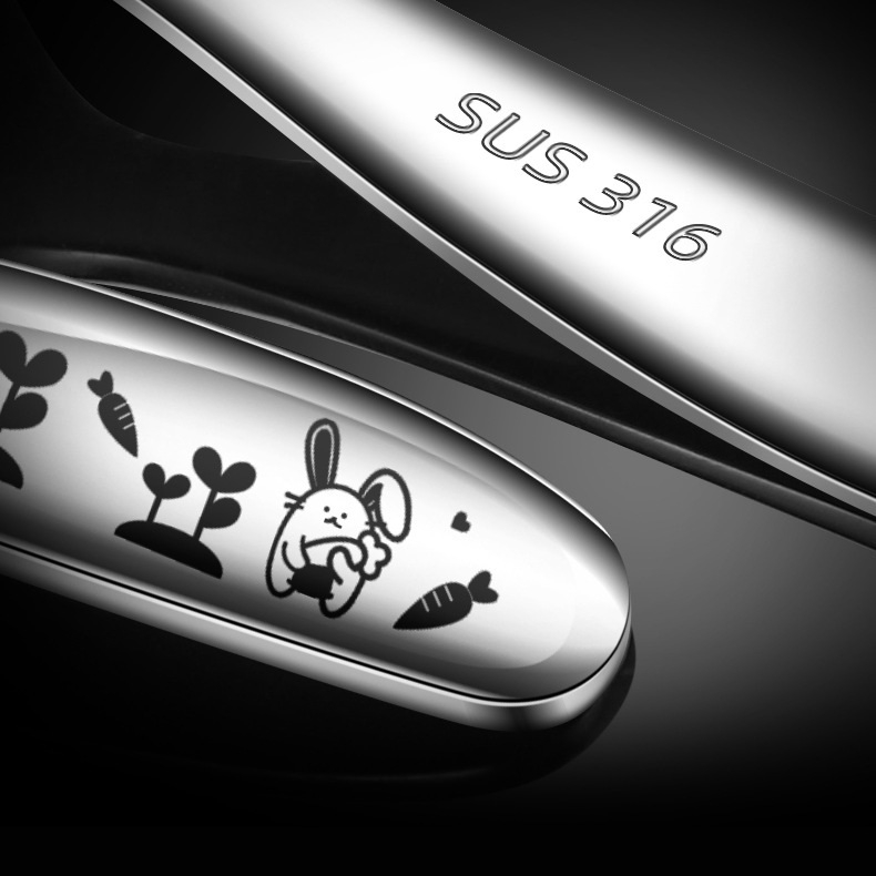 Thìa in hình cao cấp cho bé - Inox 316 - An toàn cho bé