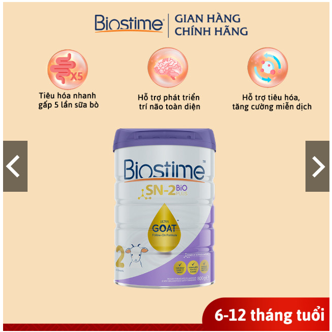 Sữa Biostime Úc  cải thiện tiêu hóa tăng cường hấp thu cho bé 800g