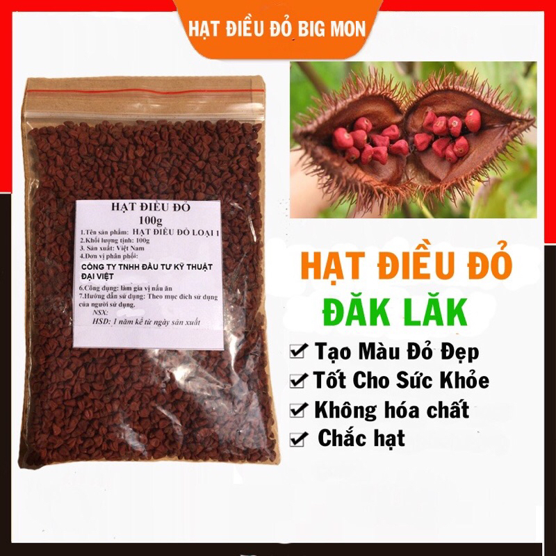 1kg Hạt Điều Màu-Hạt Cà Ri-Tạo Màu Tự Nhiên-Bigmon
