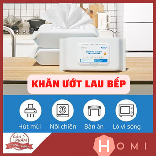 Khăn Ướt Lau Bếp Đa Năng [Gói 80 Tờ], Khăn Lau Dầu Mỡ Nhà Bếp Vệ Sinh Nhà Bếp Tiện Dụng - Danami Store